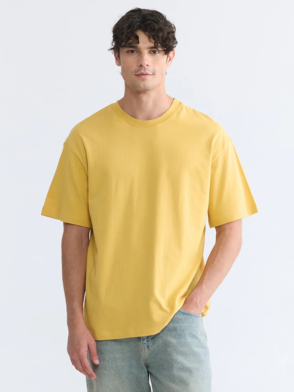 T-shirt Basique Pour Homme En Coton 100 % À Coupe Ample