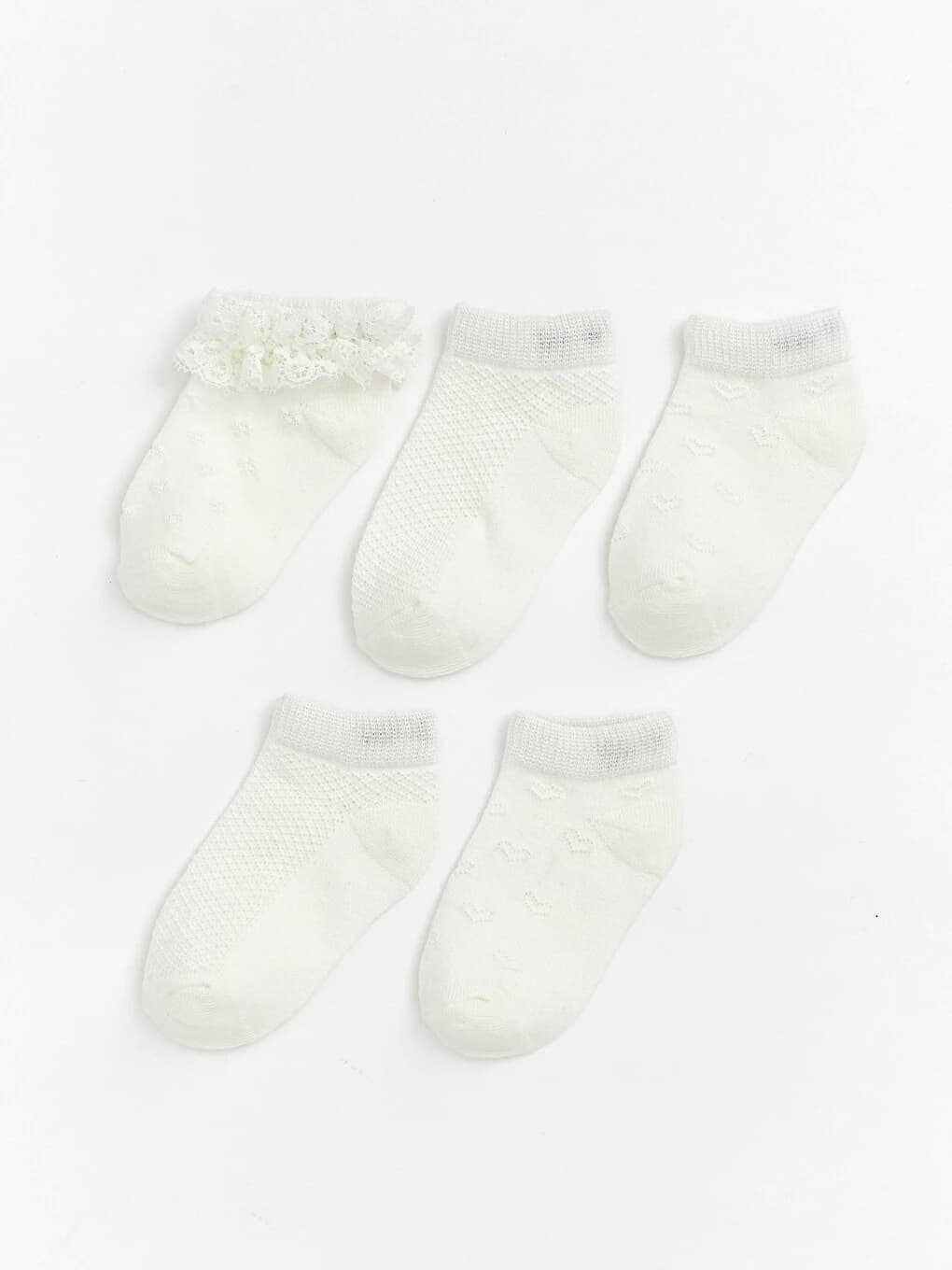 Chaussettes D'entraînement À Motifs Pour Bébé Fille Lot De 5 Pièces