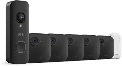Blink Outdoor 4 and Battery Doorbell 2K+ (newest model) — Two-year battery 1080p cameras and 2K battery doorbell. Sync Module Core... chez Amazon Canada