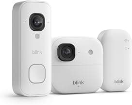 Blink Wired Doorbell 2K+ (all-new) and Outdoor 2K+ (newest model) — 2K video, enhanced audio. Sync Module Core included (White) chez Amazon Canada