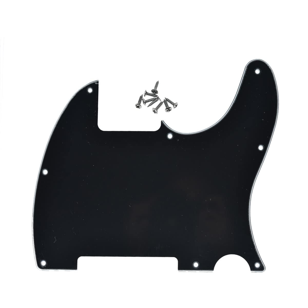 Dopro 8 Hole Tele Blank Guitar Pickguard Scratch Plate for FD Telecaster Esquire Black 3Ply