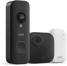 Blink Outdoor 4 and Battery Doorbell 2K+ (newest model) — Two-year battery 1080p camera and 2K battery doorbell. Sync Module Core... chez Amazon Canada