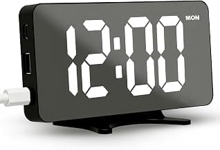 Digital Alarm Clock for Bedroom Dual Alarm Clock Power-Off Memory Led Clock | Adjustable Brightness, 5 Alarm Modes, 12/24H Display chez Amazon Canada