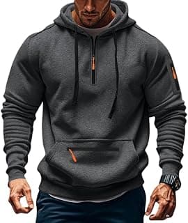 Nike Men's Fleece Hoodie Sweatshirts Workout Athletic Hoodies Long Sleeve Quarter Zip Pullover Sweatshirt with Kanga Pockets chez Amazon US
