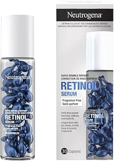 Neutrogena Rapid Wrinkle Repair Sérum anti-âge visage Capsules, for Wrinkles, Dark Spots, Fine Lines - 30 Capsules chez Amazon Canada