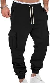 Nike Men's Fleece Cargo Sweatpants Winter Warm Relaxed Fit Casual Joggers | Drawstring Elastic Waistband, Fleece lined, Muti-pockets,... chez Amazon US