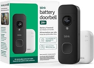 Sonnette vidéo sans fil Blink Battery Doorbell 2K+ (modèle le plus récent) — Sonnette vidéo sans fil, résolution vidéo 2K, audio... chez Amazon Canada