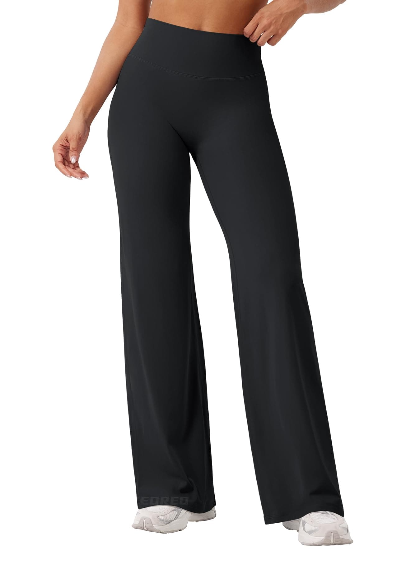 YEOREO Seamless Yoga Trousers Women Straight Leggings High Waist Flared Leggings Sports Yoga Leggings Women Opaque Flared Trousers