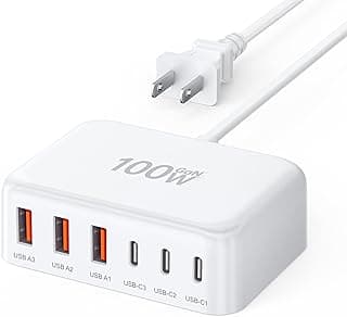 100W USB C Charger Block 6 Port USB C Charging Station, 5ft Extension Cord | Fast Charging USB A Wall Charger Block Cube, Type C... chez Amazon Canada