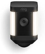 Ring Spotlight Cam Plus, Battery | Two-Way Talk, Colour Night Vision, and Security Siren - Black chez Amazon Canada
