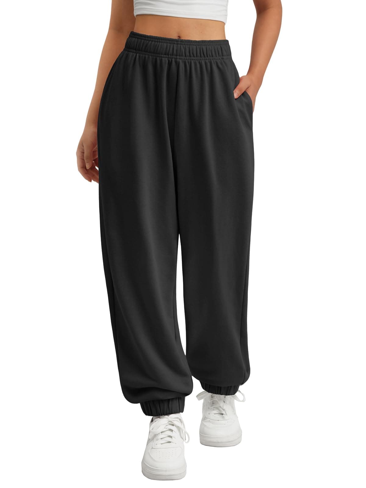 ATHMILE Sweatpants Women Wide Leg Baggy Lounge Sweat Pants | Cotton Straight Leg High Waisted Casual Fashion Fall Workout Gym Joggers chez Amazon US