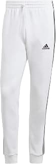 adidas Mens Essentials 3-Stripes Fleece Tapered Cuff Pants chez Amazon US