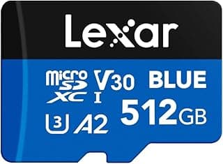 Lexar Carte mémoire microSDXC UHS-I Bleu 512 Go jusqu'à 160 Mo/s | C10, U3, A2, V30, Full HD, 4K UHD, carte TF haute vitesse avec... chez Amazon Canada