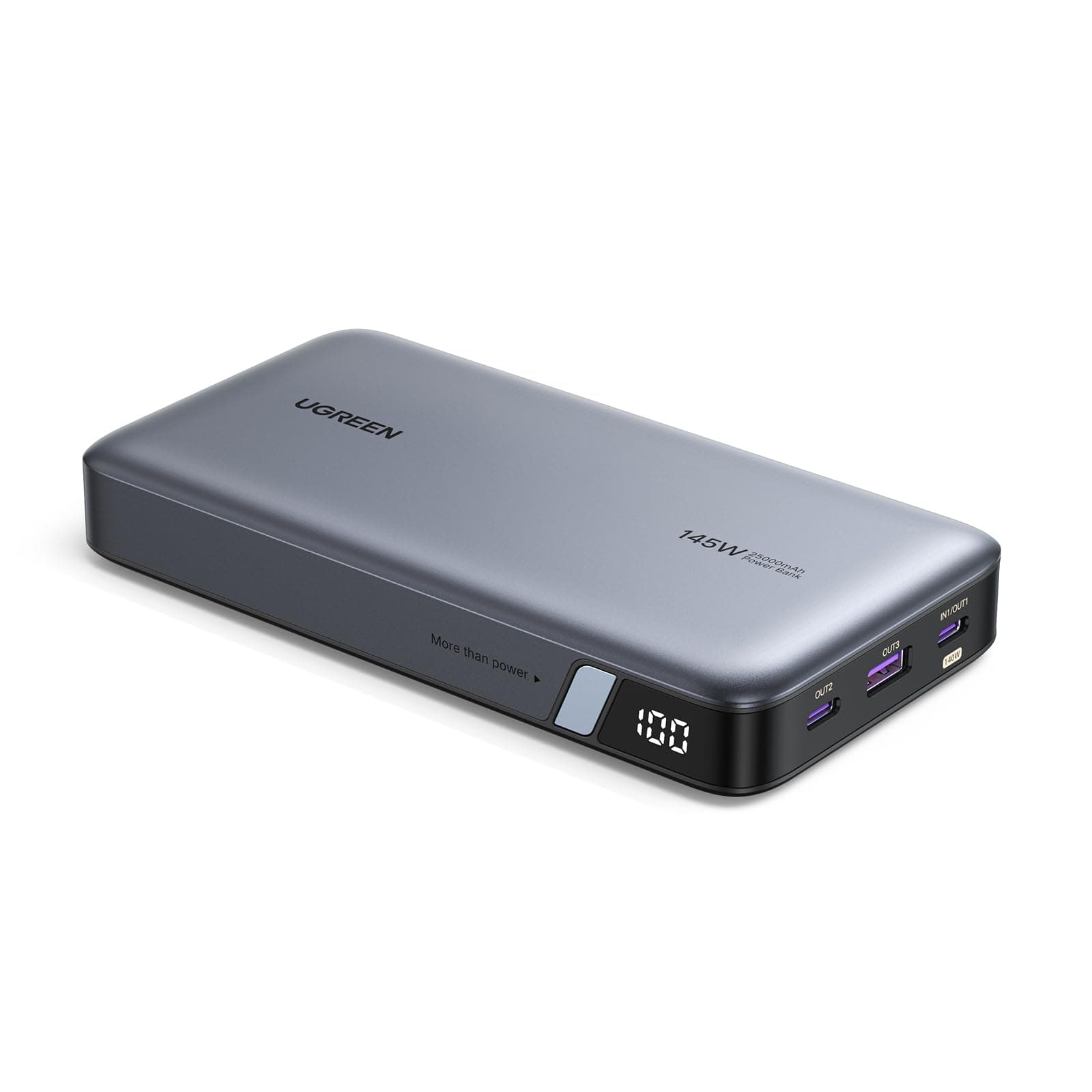 UGREEN Nexode 140W 25,000mAh Power Bank 3-Port USB C Portable Charger | Fast Charging, ThermalGuard, Portable Charger PC, LED,... chez Amazon UK