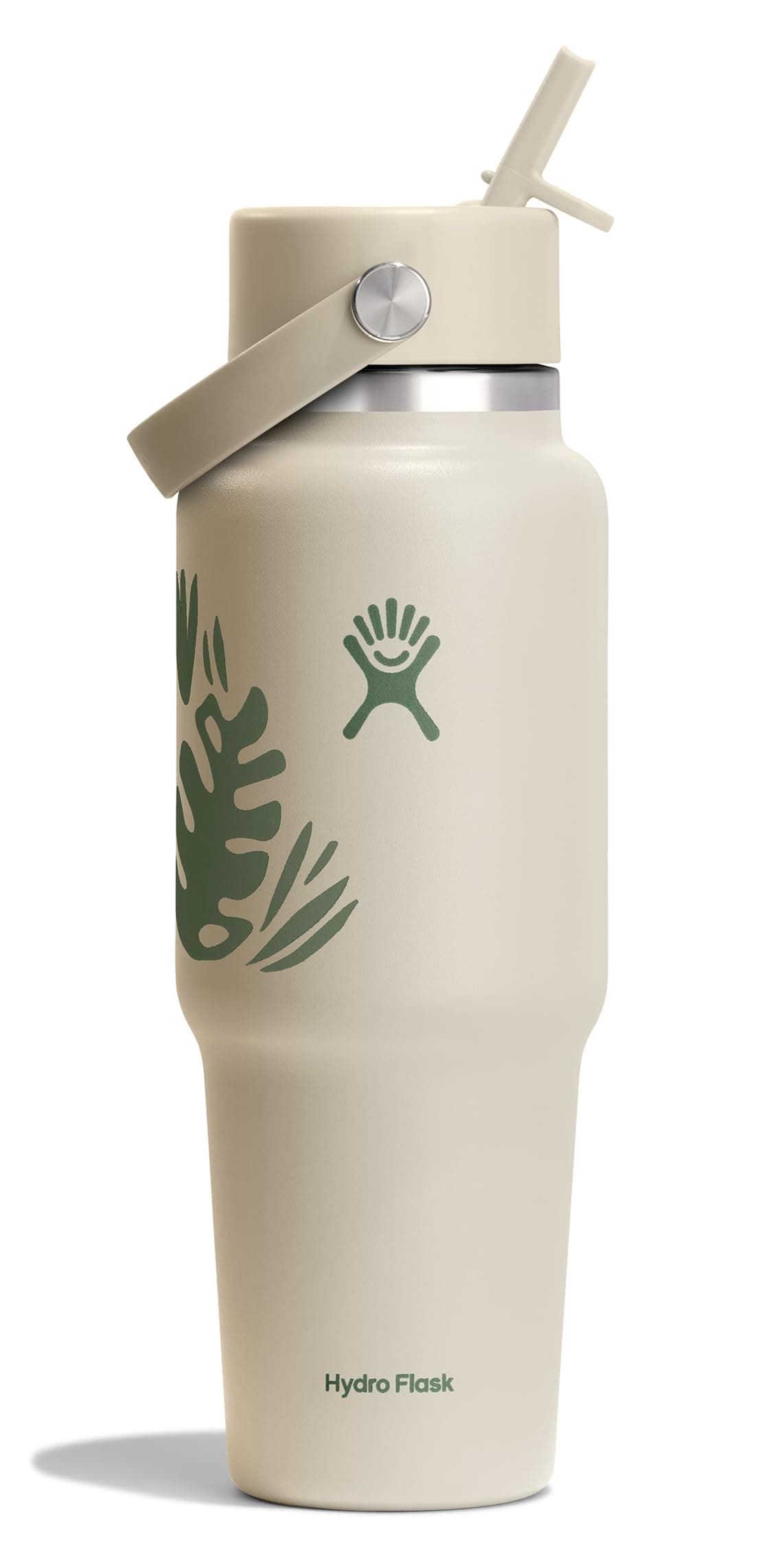 Hydro Flask Travel Water Bottle - Insulated Stainless Steel - Wide Straw Lid, Non Spill, Leakproof in 32 Oz Botanical Bliss Coconut chez Amazon US