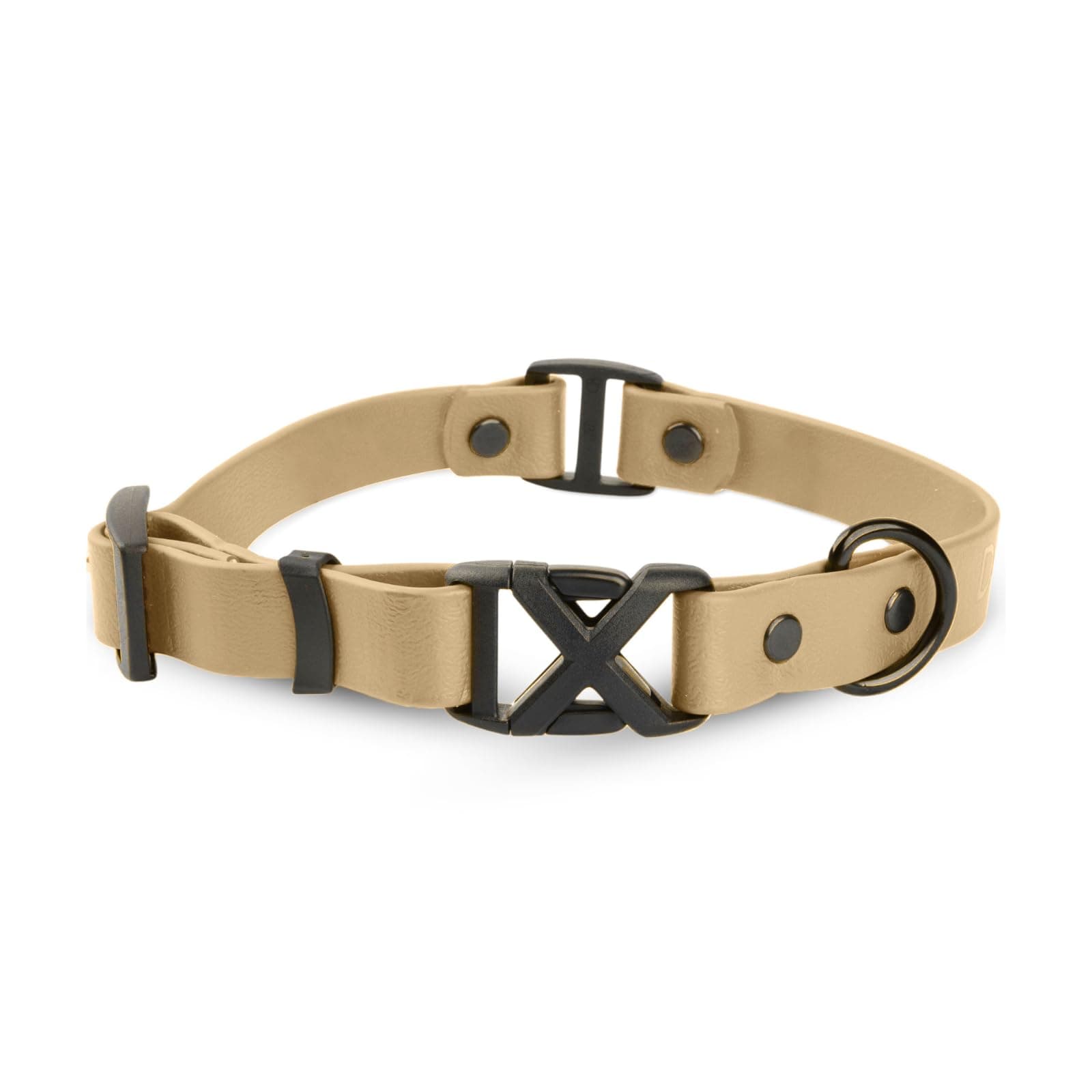 DogTraxs Light Duty Biothane Studded Dog Collar, Biscuit Brown, 1" x 23-26" | Extra Large Dogs, Waterproof, Quick Release Adjustable Buckle chez Amazon US