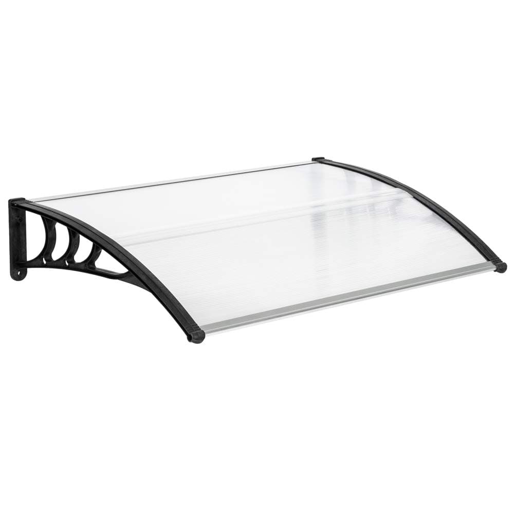 Outopee Door Canopy Awning, 120 x 80 cm, Black | Window Garden Front Door Canopy for Outdoor Shelter, Window Porch Shade, Patio Roof Cover