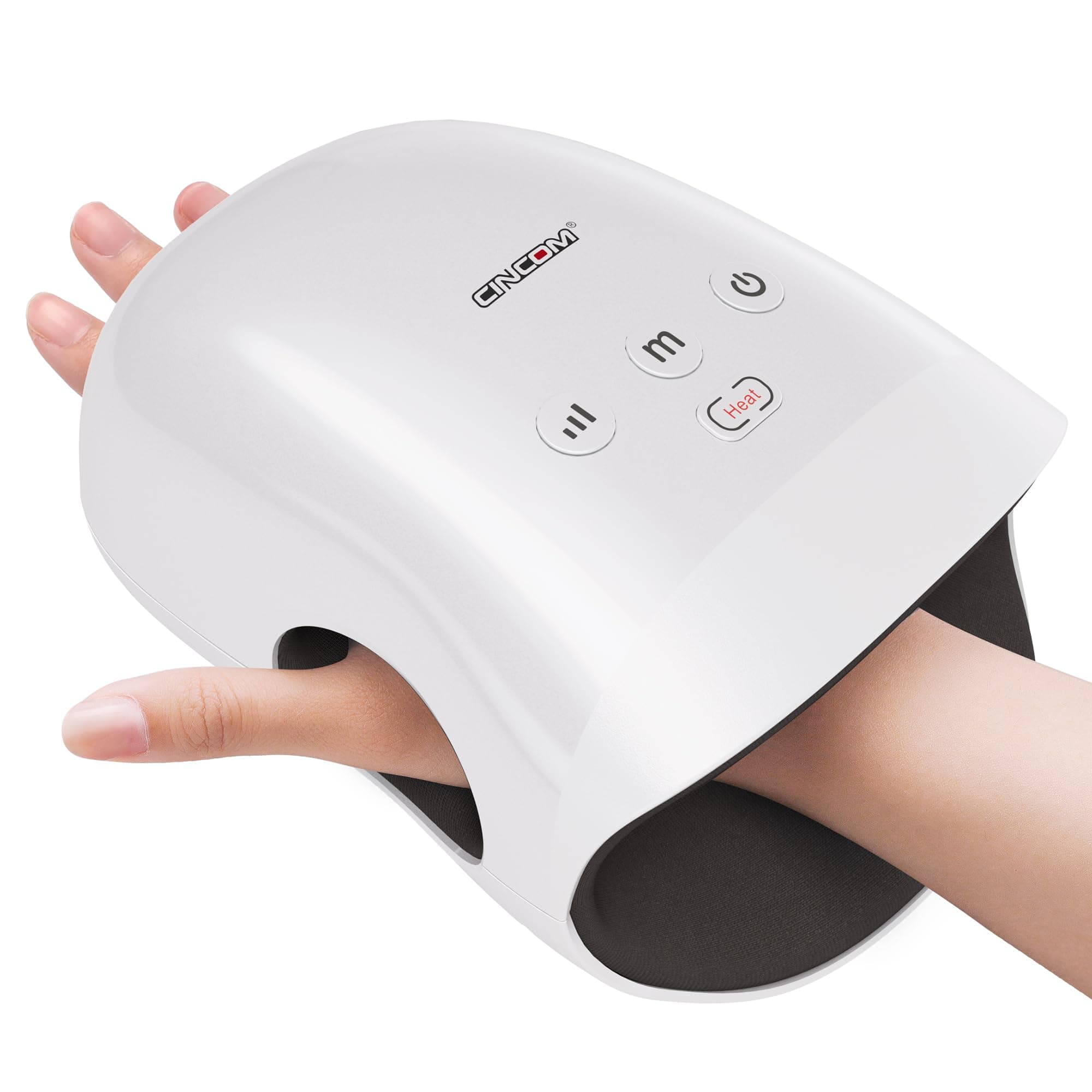 CINCOM Cordless Hand Massager with Heat and Compression, White | For Arthritis and Carpal Tunnel, Relaxing Gifts for Women, Mom, Wife chez Amazon US