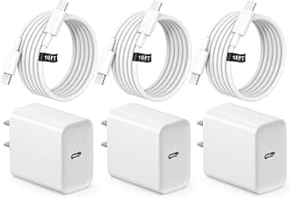 Lot de 3 chargeurs pour iPhone 17 16, câble USB C vers type C de 3 m de long avec bloc de chargeur USB C, compatible avec iPhone 17/16... chez Amazon Canada