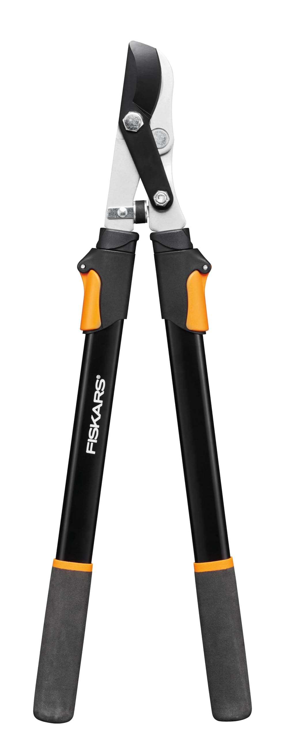 Fiskars Telescopic Tree Pruner for fresh wood, Non-stick coating, Hardened Precision Steel, Handle length: 63 to 83 cm, Black/Orange, L13, chez Amazon UK