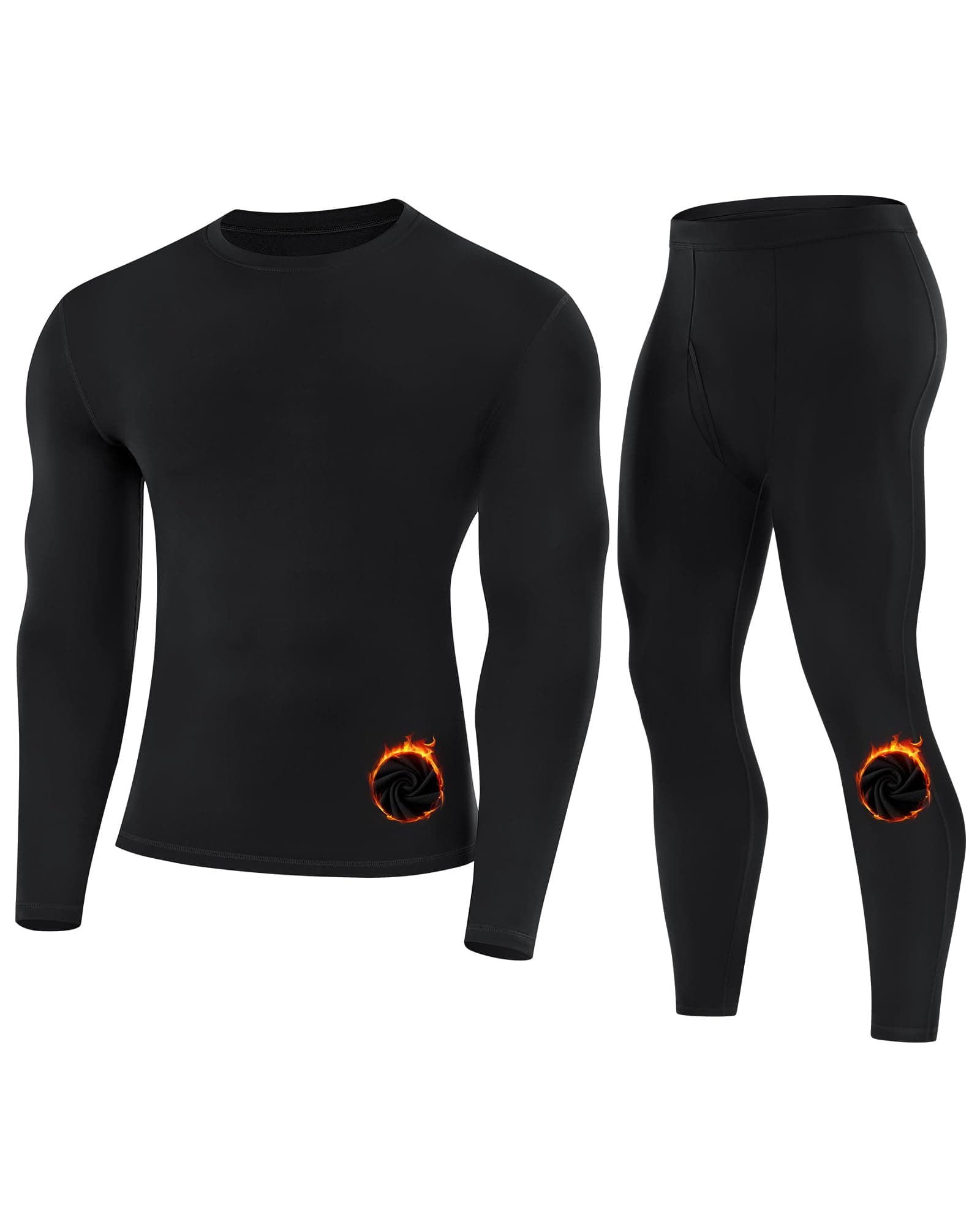 Runhit Mens Thermal Underwear Set Fleece Lined Long Johns Base Layer Top Bottom Cold Weather Gear for Hunting Running Skiing chez Amazon US