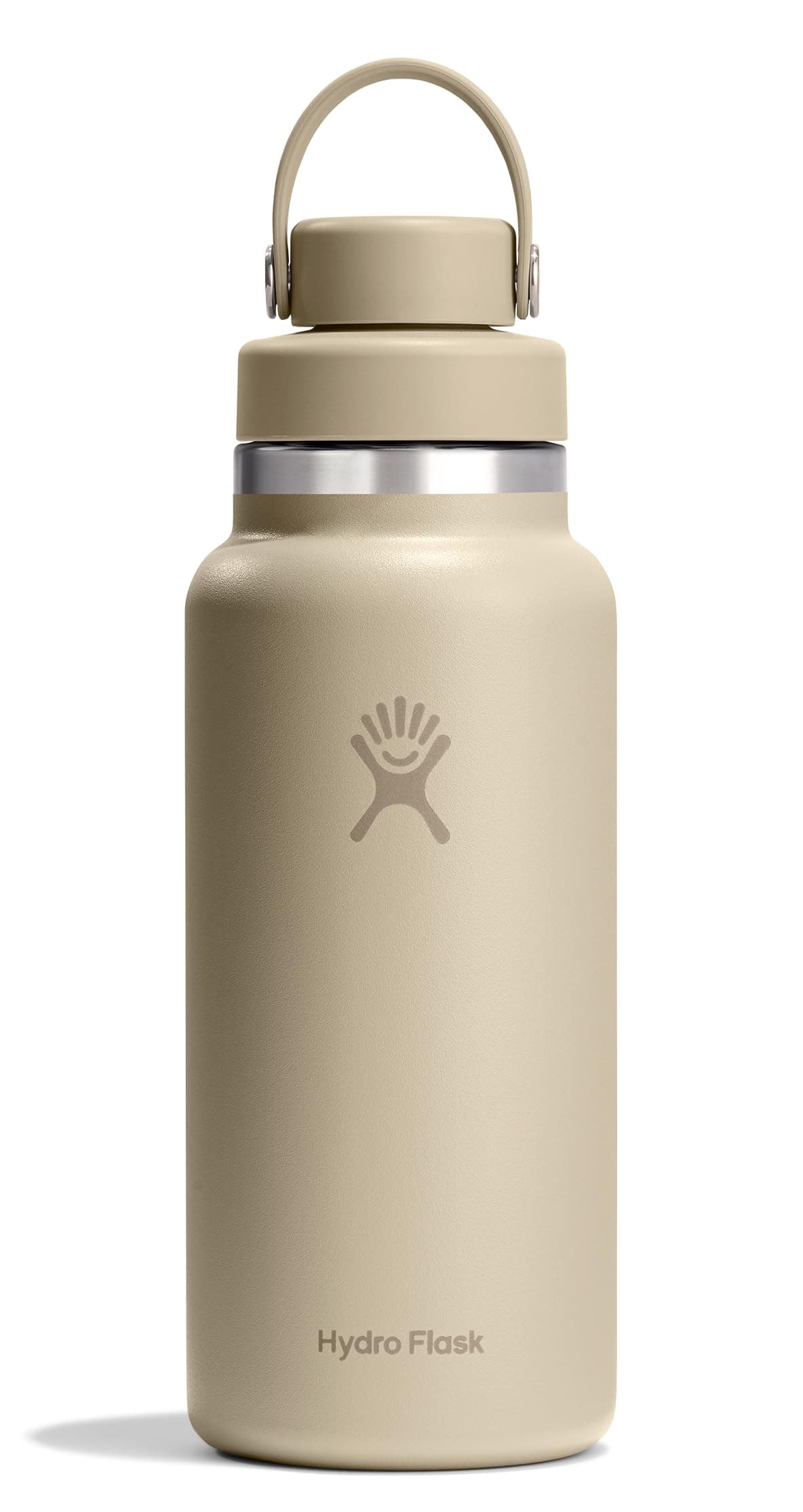 Hydro Flask Water Bottle - Insulated Stainless Steel - Wide Mouth Flex Chug Lid, Non Spill, Leakproof in 32 Oz Tonal Oat Tan chez Amazon US