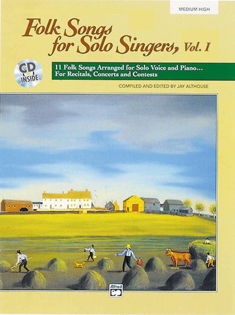 Folk Songs for Solo Singers, Vol. 1 (Medium High) (Book & CD)