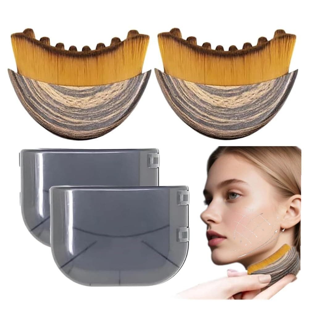 2 PCS Lymphatic Contour Face Brush for Sculpting – Anti-Puffiness, Detox & Lift, Improves Skin Glow & Absorption (2 Pcs Contour Face Brush) chez Amazon US
