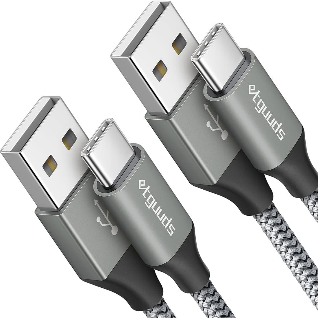 etguuds USB to USB C Cable 1M 2Pack, USB C Charger Cable 3A Fast Charging | USB Type C Lead Nylon Braided for iPhone 17e 16 15 Pro... chez Amazon UK