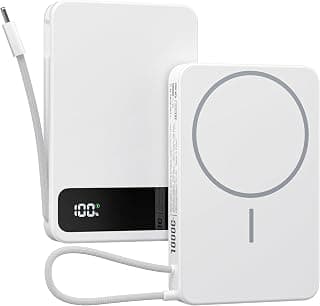 Banque d'alimentation magnétique, chargeur portable sans fil 10 000 mAh pour charge rapide Mag-Safe 15 W, batterie avec câble... chez Amazon Canada