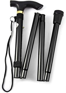 Canne de marche pliante et légère – Canne de voyage pliable en métal aluminium réglable avec base en caoutchouc antidérapante chez Amazon Canada