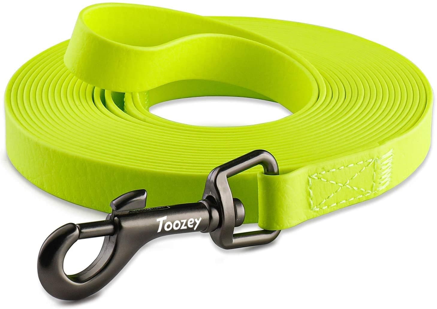 Toozey Dog Training Lead, 15m Long Waterproof Leash with Hand Loop and Mesh Bag, Durable for Small to Large Dogs, Yellow