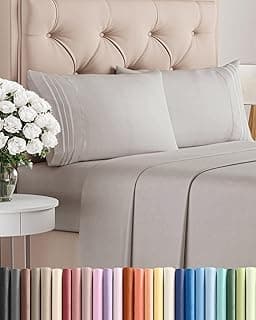 Full Size Sheet Set - 4 Piece Set - Hotel Luxury Bed Sheets - Extra Soft - Deep Pockets - Easy Fit - Breathable &... chez Amazon Canada