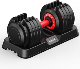 Adjustable Dumbbells Set 25LB/50LB,10-in-1,Quick Dial Weights with Storage
