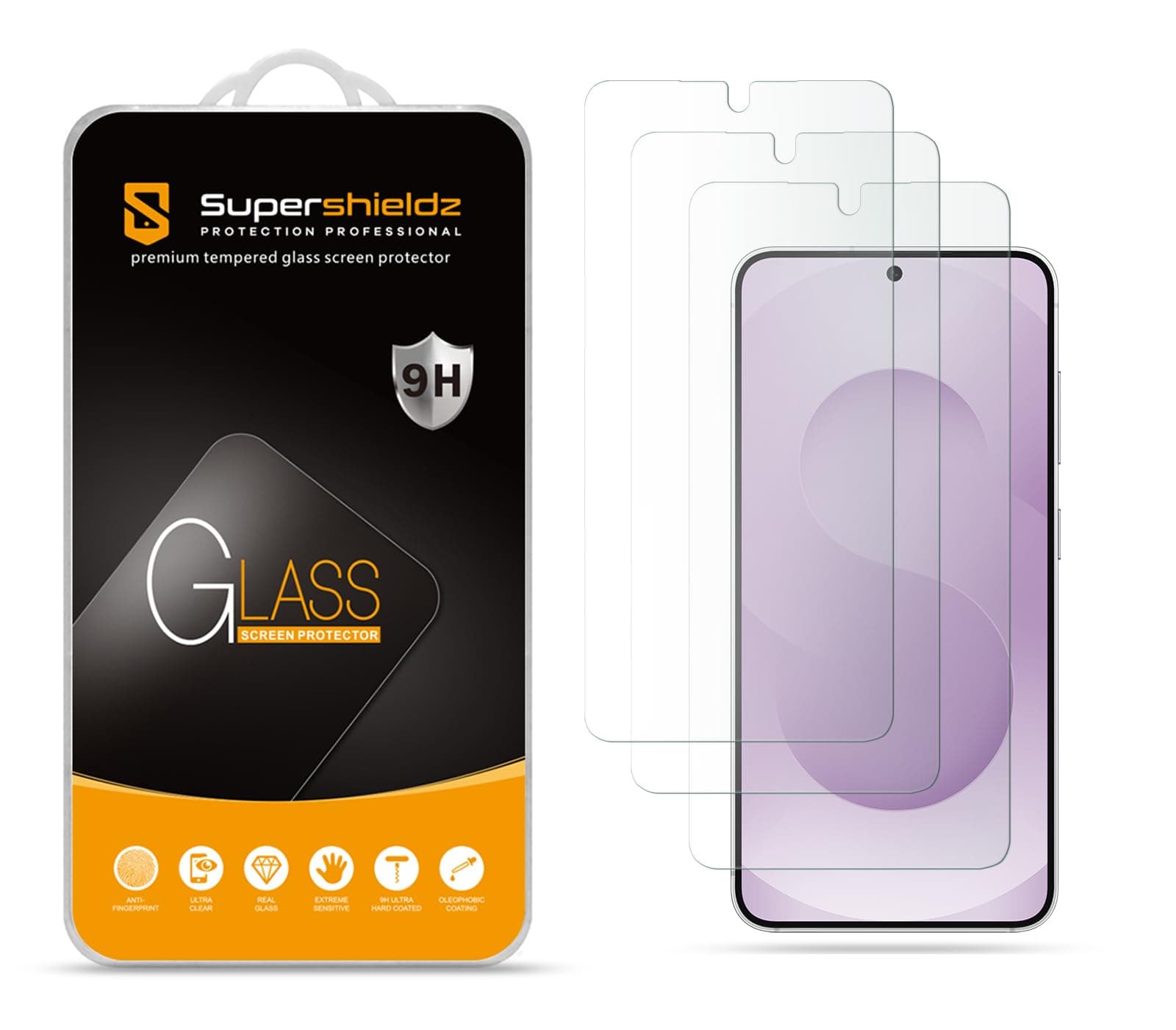 Supershieldz (3 Pack) Designed for Samsung Galaxy S26 Tempered Glass Screen Protector, Anti Scratch, Bubble Free chez Amazon US