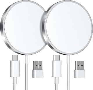Lot de 2 chargeurs magnétiques sans fil, 15 W pour iPhone 17/16/15/14/13/12 Pro Max Plus Mini et Airpods 3/2/Pro 2 chez Amazon Canada