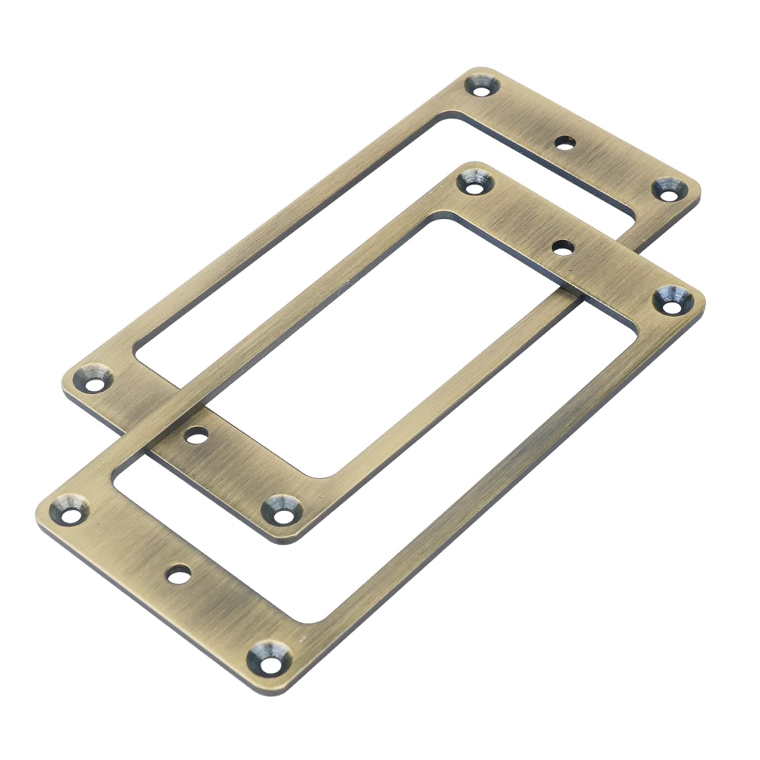 2Pcs Flat Metal Humbucker Pickup Mounting Ring Bridge and Neck Pickups Cover Frame Replacement for LP SG Guitar Electric Guitar (Bronze) chez Amazon US