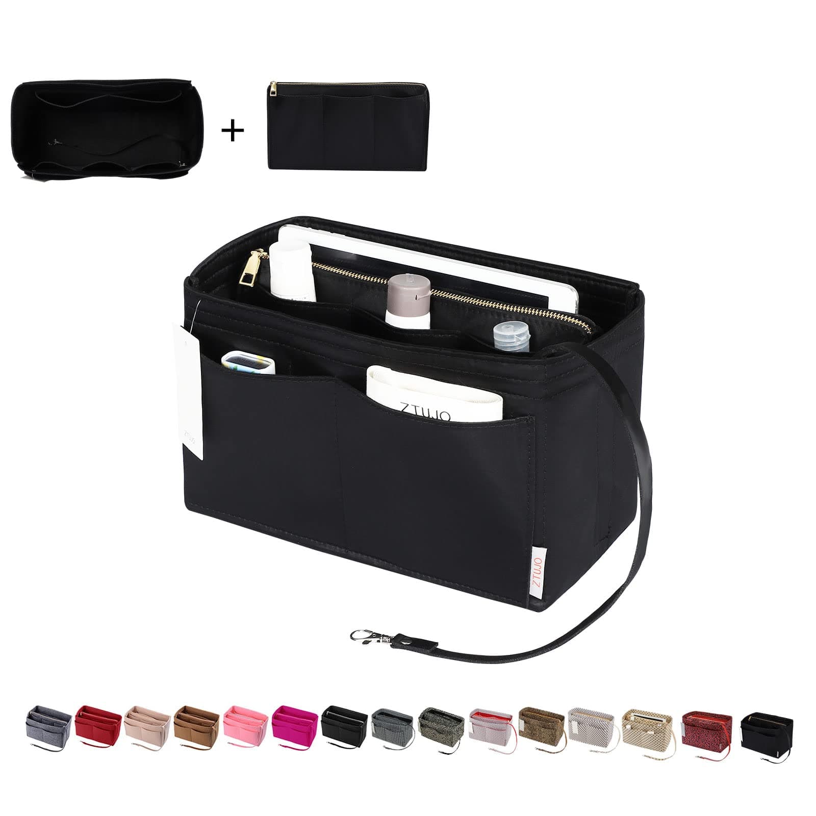 ZTUJO Purse Organizer Insert, Felt Bag Organizer with Metal Zipper, Handbag & Tote Shaper, For Speedy Neverfull Tote, 7 Sizes chez Amazon US