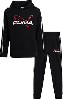 PUMA Boys 2 Piece Fleece Pullover Hoodie Sweatshirt & Jogpants (Sizes 8-16) | Cozy Soft Warmth, Comfortable Athletic Fit, Great for...
