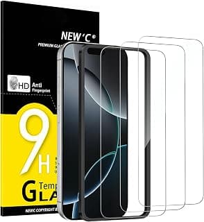 NEW'C for iPhone 17 Pro Max, iPhone 16 Pro Max Screen Protector | 3 Pack, Clear, 6.9 Inches, Easy Installation Tool Included, Tempered... chez Amazon Canada