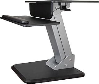 StarTech.com Height Adjustable Standing Desk Converter - Sit Stand Desk with One-Finger Adjustment - Ergonomic Desk (ARMSTS),Black & Silver chez Amazon US