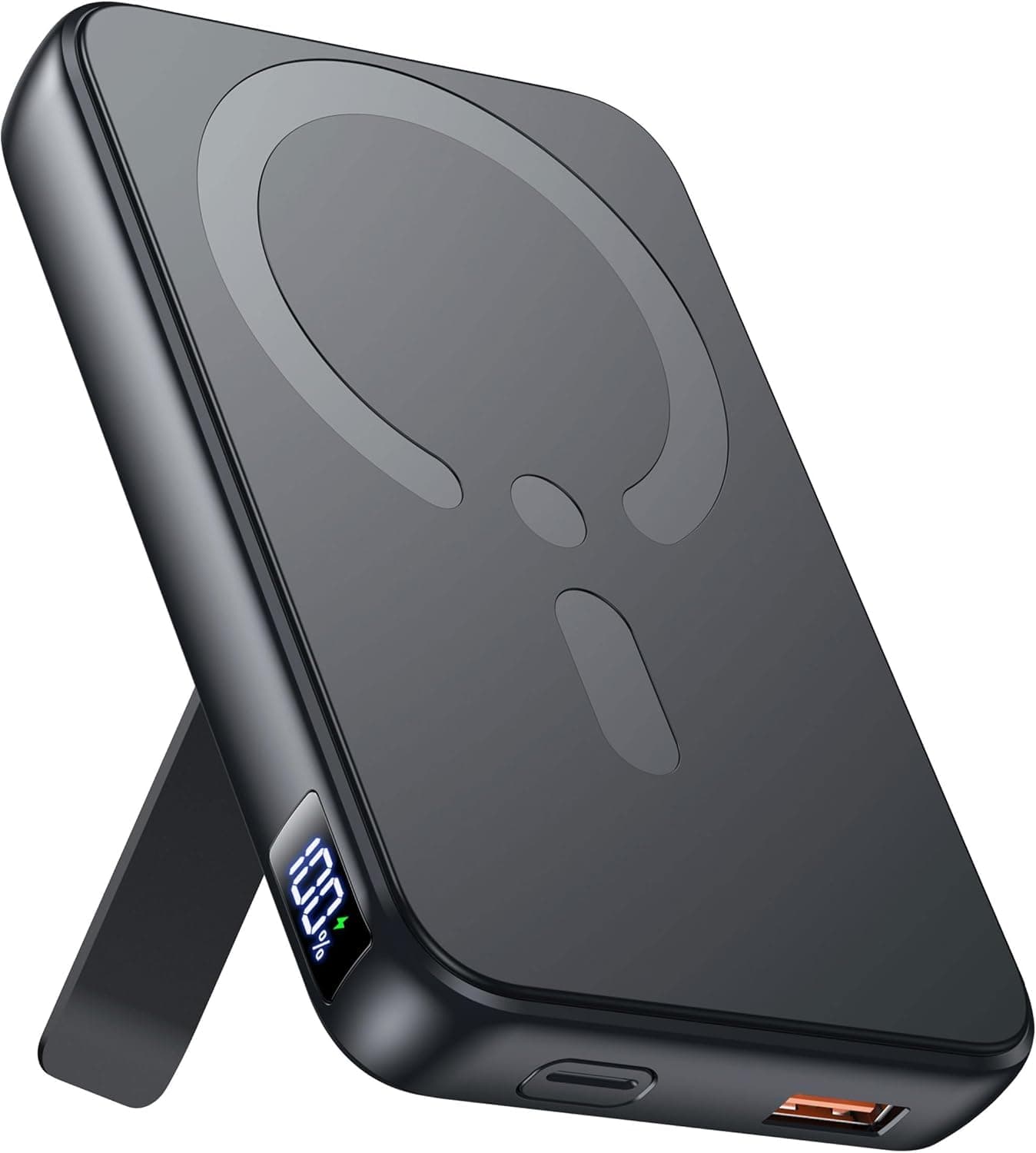 For MagSafe Power Bank, 12000mAh Portable Charger 22.5W, Space Black | Wireless Magnetic Power Bank, Fast Charging with USB-C, LED... chez Amazon UK