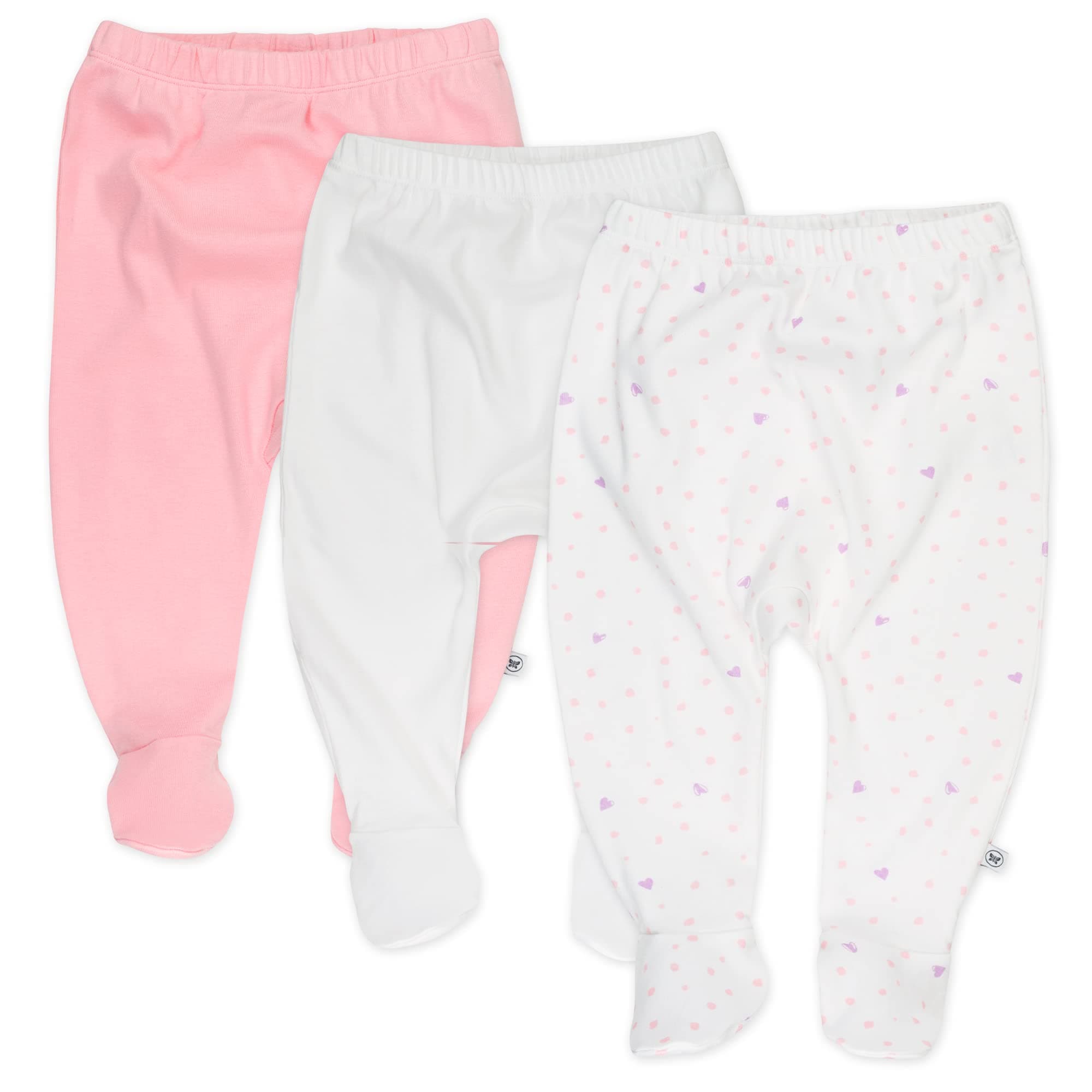 HonestBaby Baby 3-Pack Footed Pants Roomy Fit Pull on Bottoms 100% Organic Cotton for Infant Baby Boys, Girls, Unisex chez Amazon US
