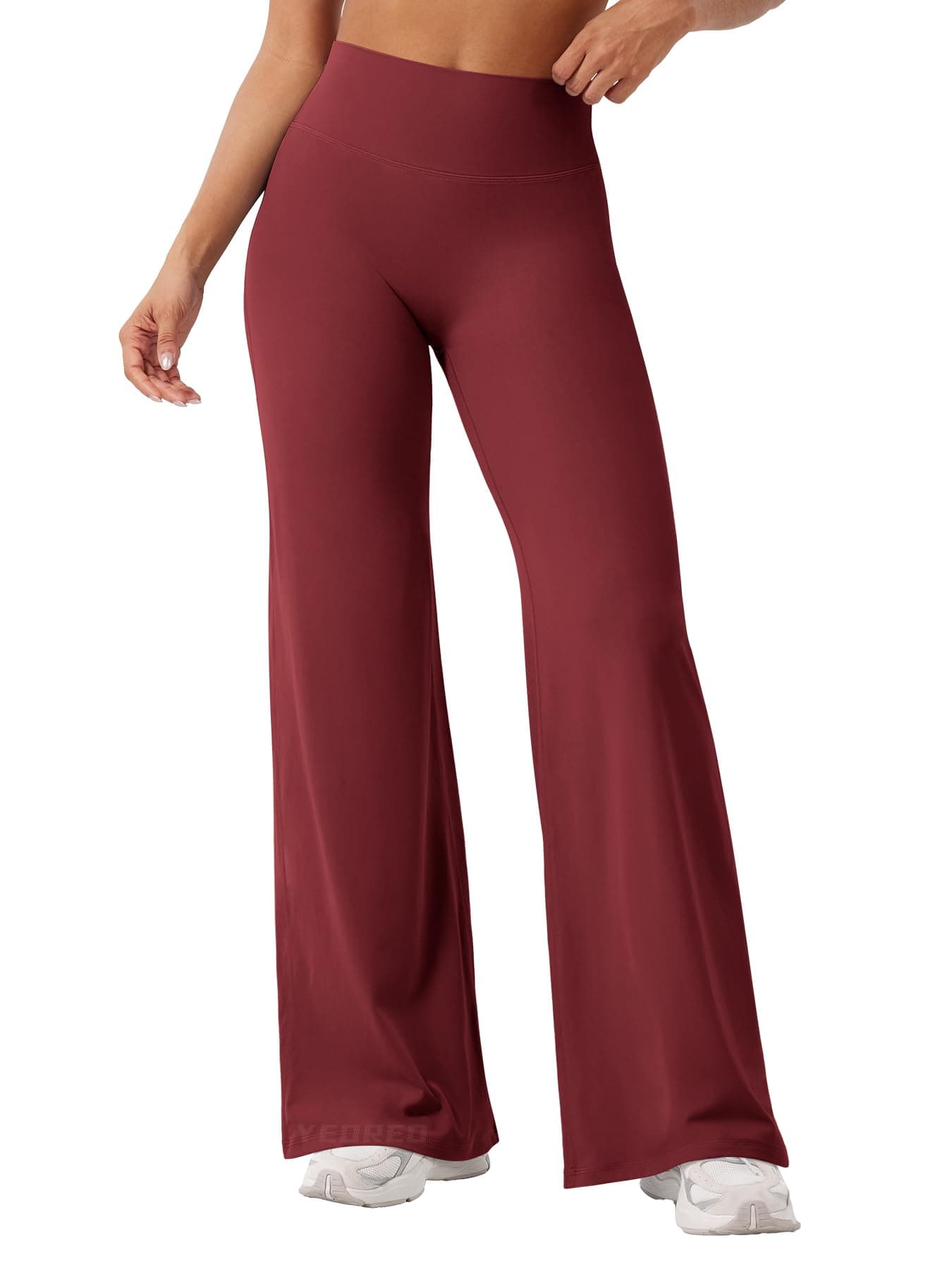 YEOREO Seamless Yoga Trousers Women Straight Leggings High Waist Flared Leggings Sports Yoga Leggings Women Opaque Flared Trousers chez Amazon UK