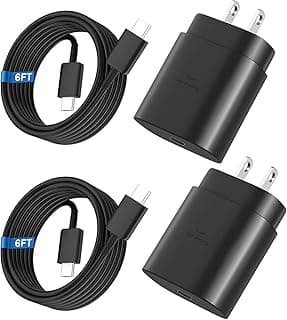 USB C Charger Block, 25W Type C Super Fast Charger with 6FT USB C Cable | for Samsung Galaxy S26 Ultra/S26/S26+/S25 Ultra/S25/24... chez Amazon Canada