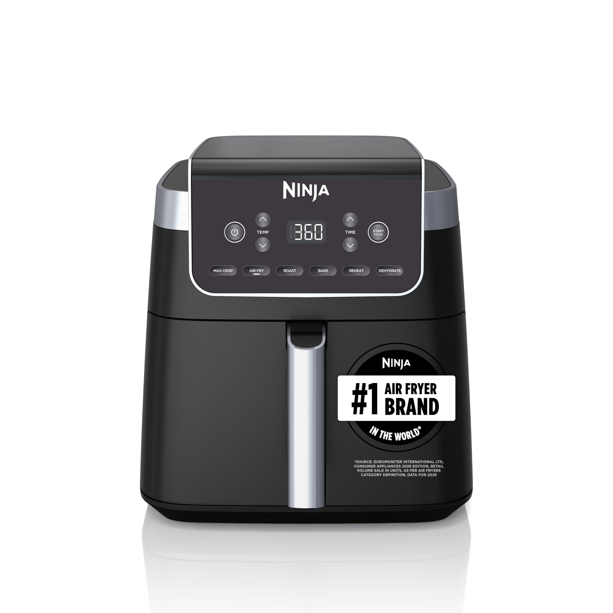 Ninja Air Fryer XL with MaxCrisp, 6.5 Qt, 6-in-1, Grey, AF181 | Max crisp, air fry, roast, bake, reheat, dehydrate, 1750W, 450F max,... chez Amazon US