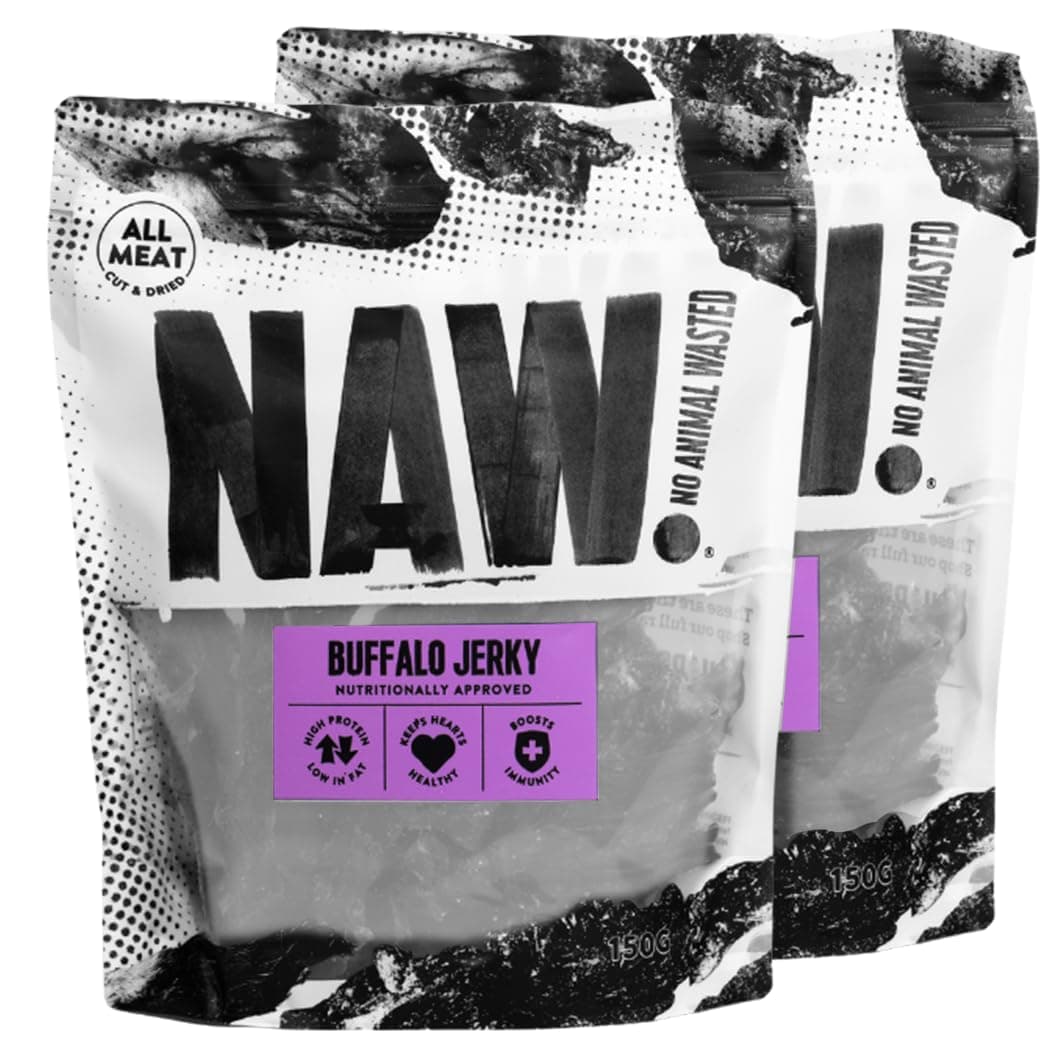 NAW Buffalo Jerky For Dogs, 300g (2 Packs of 150g), Premium Jerky Dog Chews Made From 100% Natural Buffalo To Support Healthy Dental Hygeine chez Amazon UK