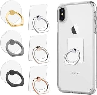 Lot de 6 anneaux de support transparents pour téléphone portable, rotation à 360 degrés, compatible avec différents téléphones... chez Amazon Canada