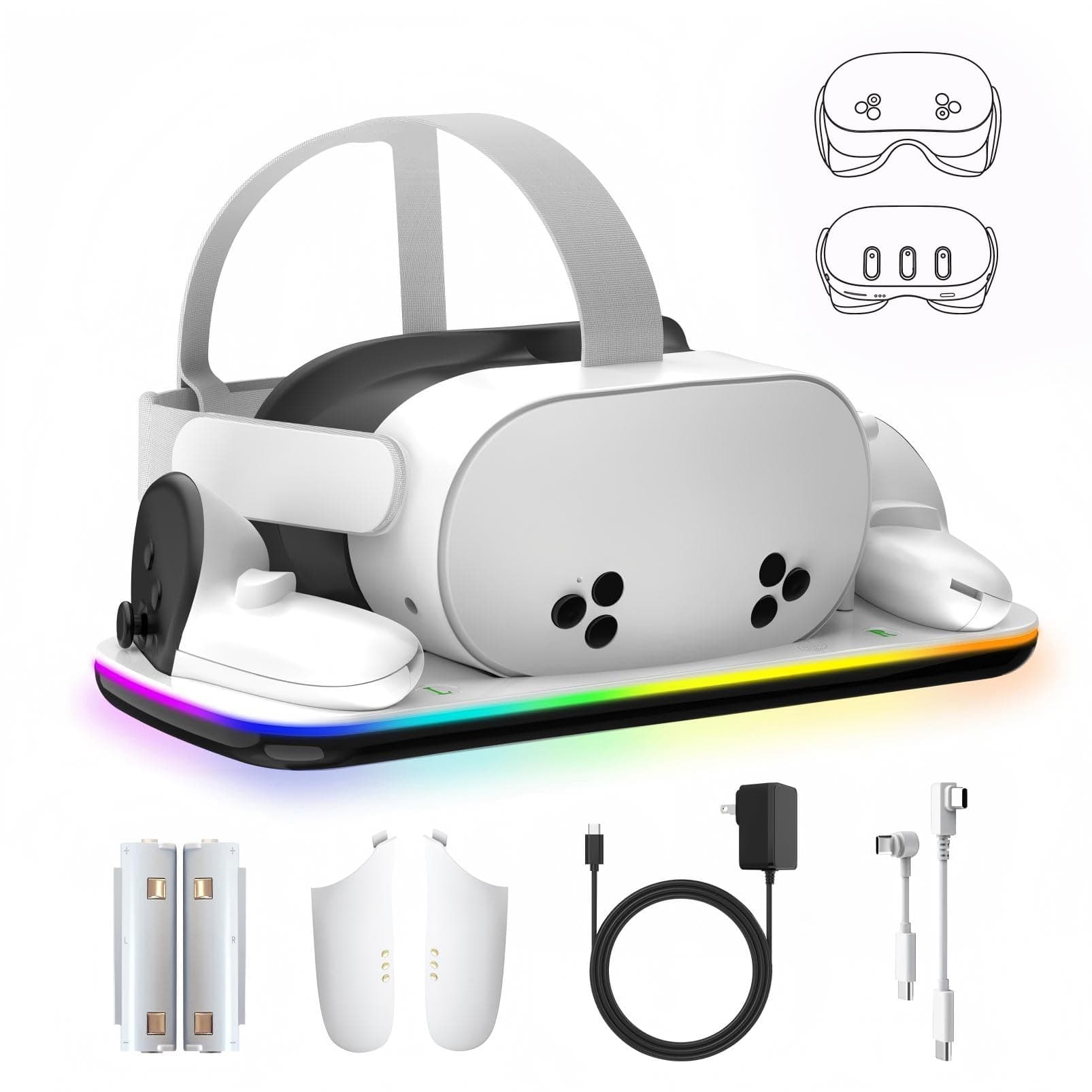 Charging Dock Compatible with Meta Quest 3/3S, Magnetic Fast chez Amazon US