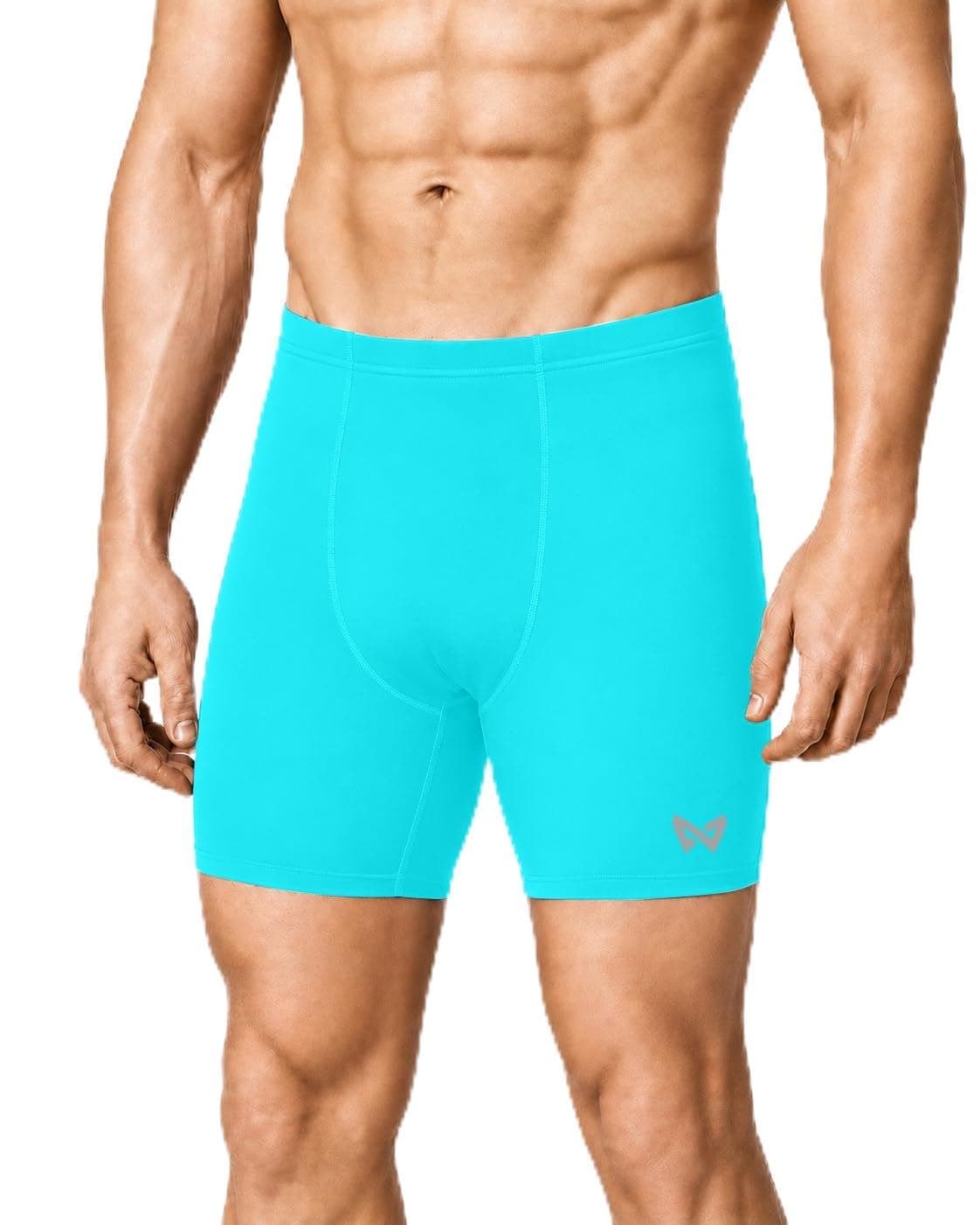 WISMBOX Men's Jammers Swimming Trunks, Athletic Competitive Quick Dry Swimwear, UPF 50+ Compression Swimming Shorts for Training Racing